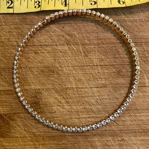 NWT Joan Boyce Crystal and Pink Gold Plated Necklace